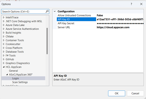 Here navigate to Login and enter your HCL AppScan on Cloud or HCL AppScan 360° credentials
