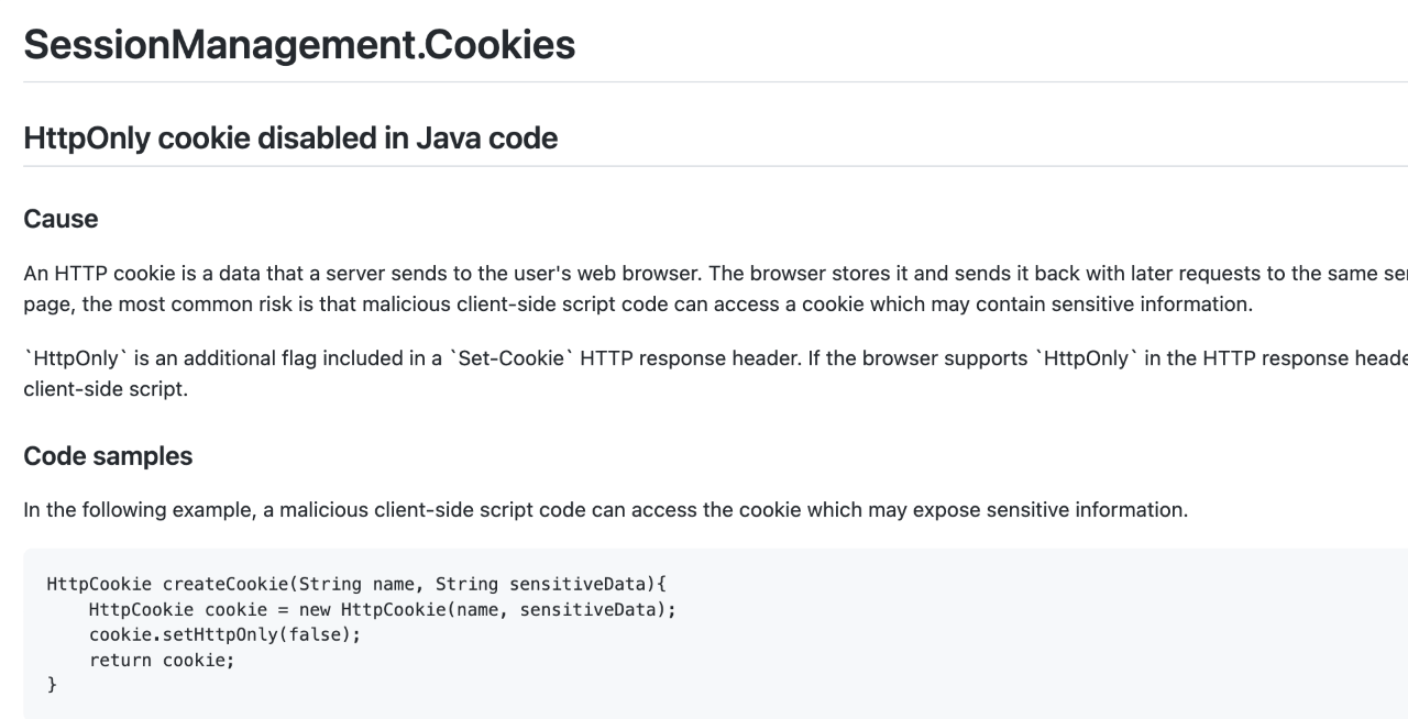 session management cookies