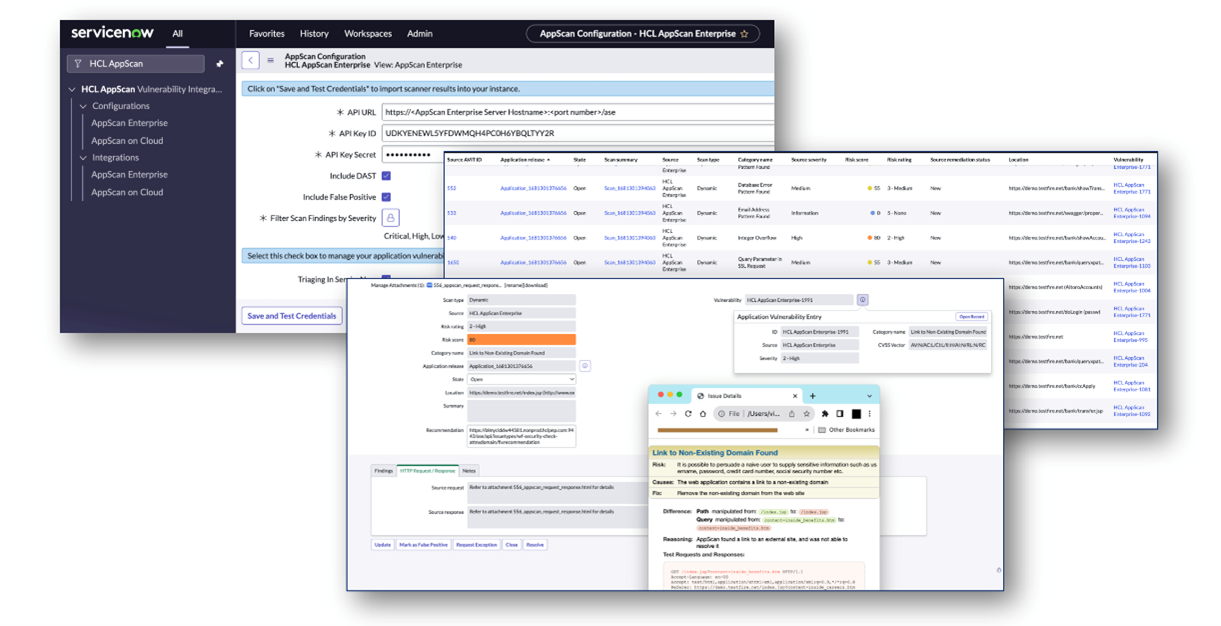 HCL AppScan integration with ServiceNow