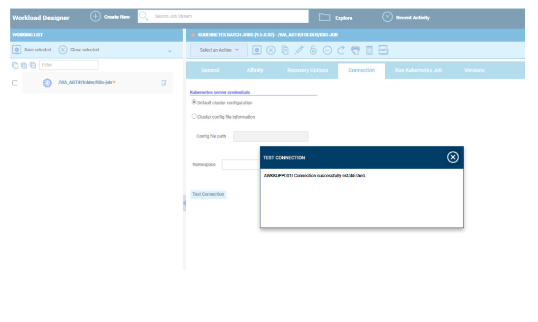 Dynamic Workload Console